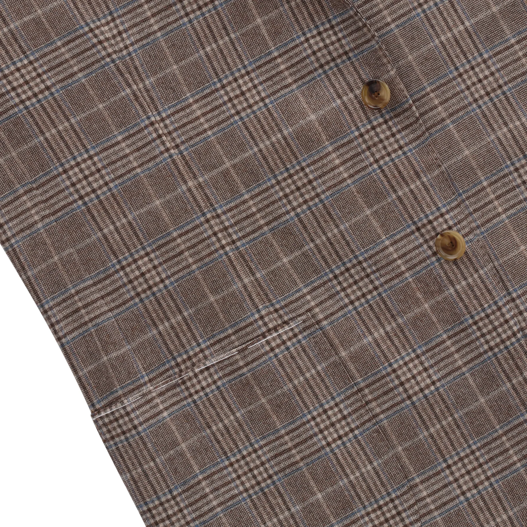 Single-Breasted Glencheck Wool Jacket in Brown. Exclusively Made for Sartale