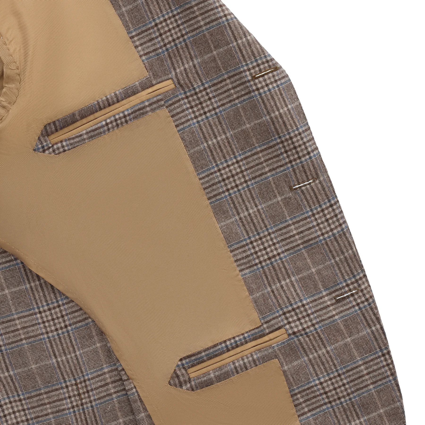 Single-Breasted Glencheck Wool Jacket in Brown. Exclusively Made for Sartale