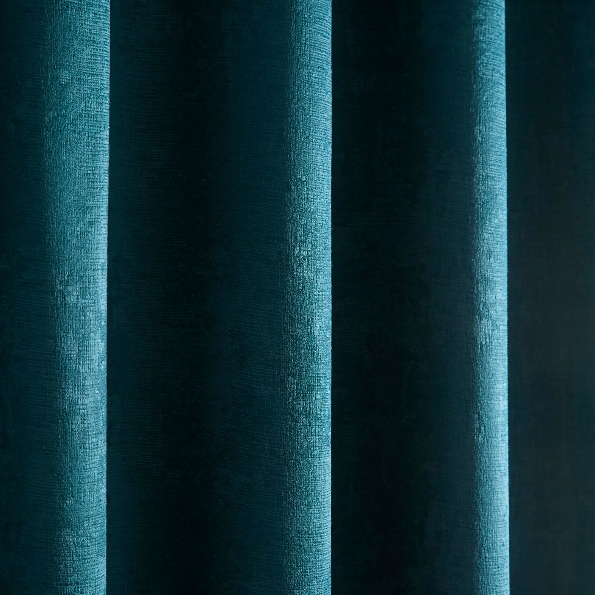 Strata Eyelet Single Panel Door Curtain by Fusion in Forest Green