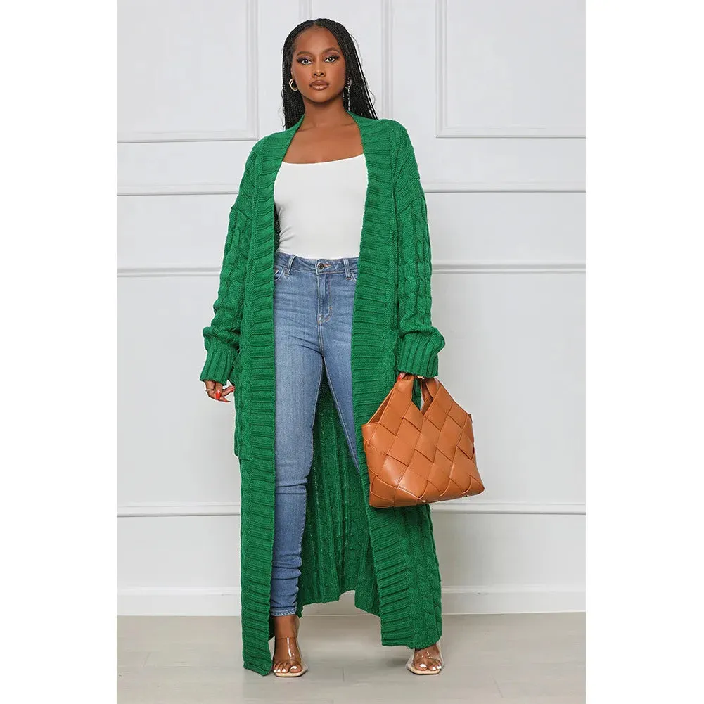 Trendy Knitted Cardigan Loose V-Neck Sweater Jacket