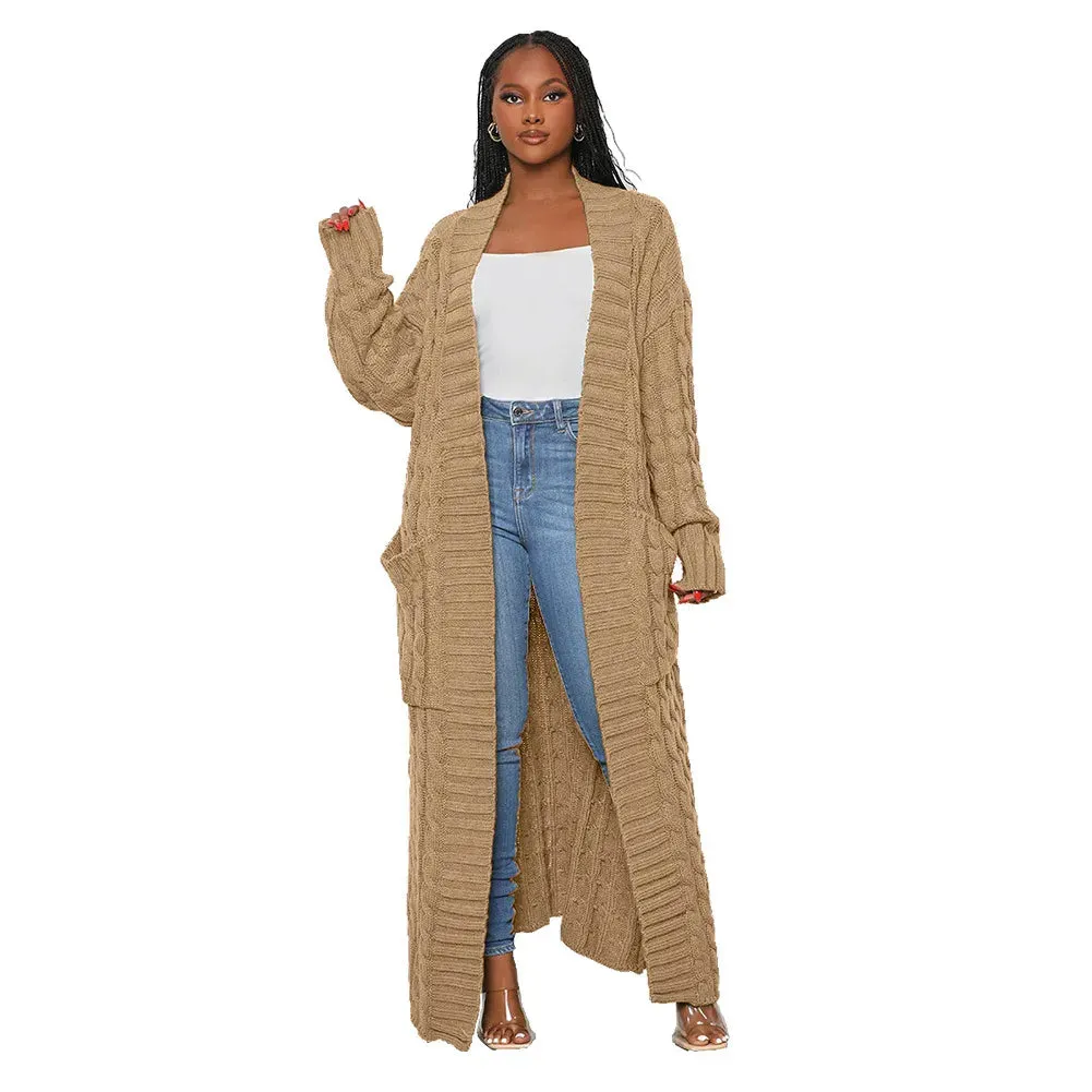 Trendy Knitted Cardigan Loose V-Neck Sweater Jacket