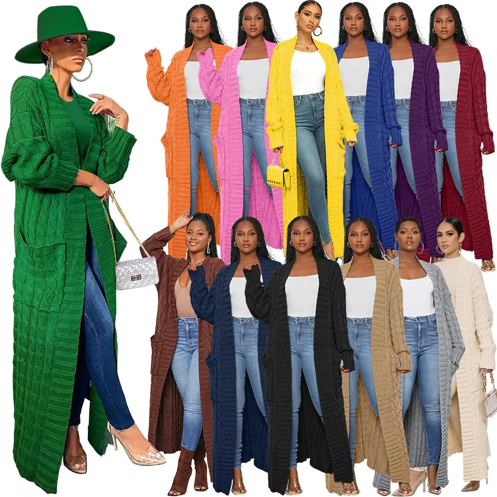 Trendy Knitted Cardigan Loose V-Neck Sweater Jacket