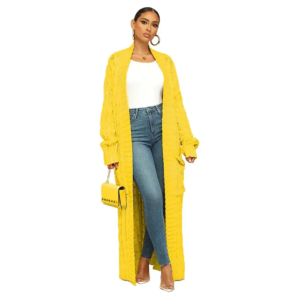 Trendy Knitted Cardigan Loose V-Neck Sweater Jacket