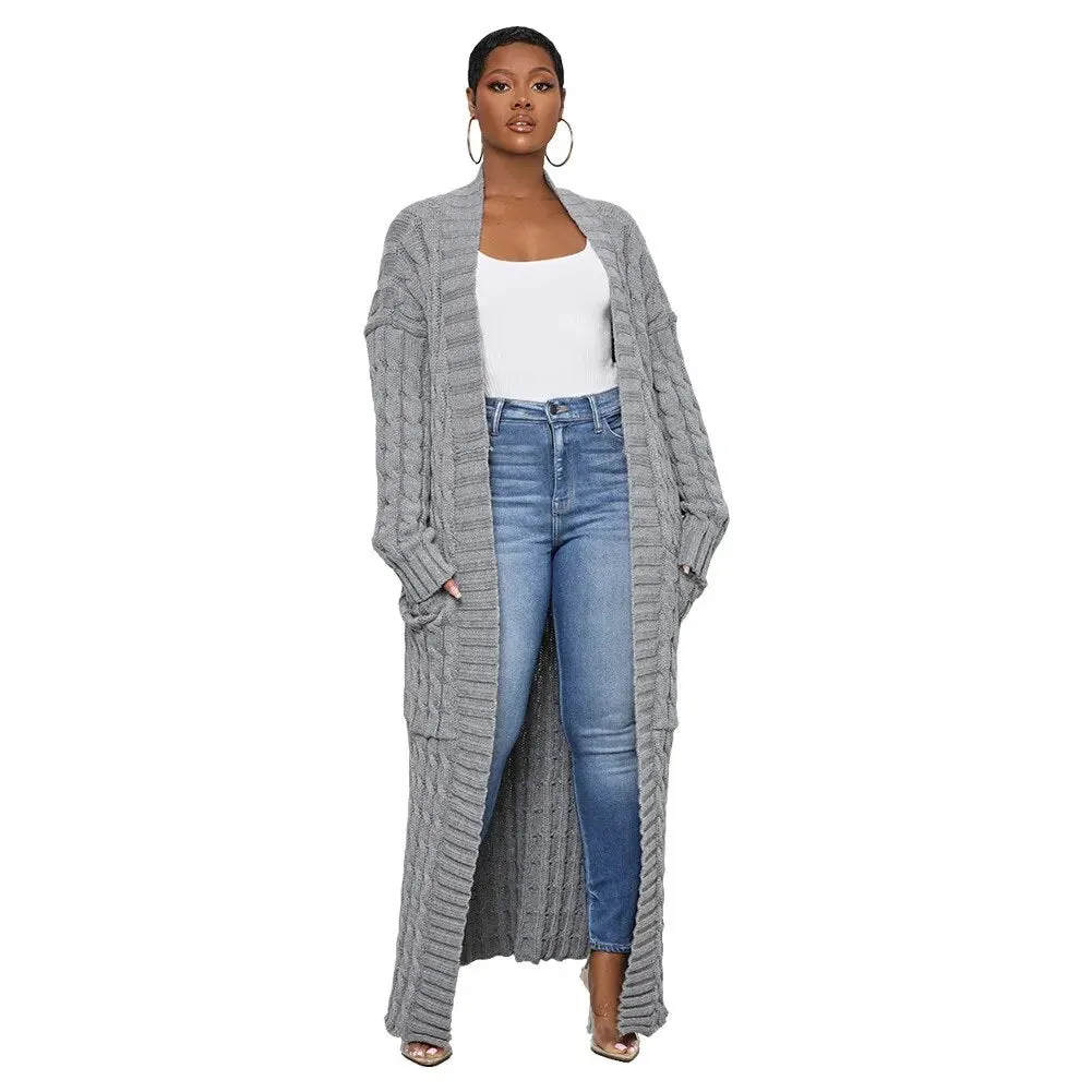 Trendy Knitted Cardigan Loose V-Neck Sweater Jacket