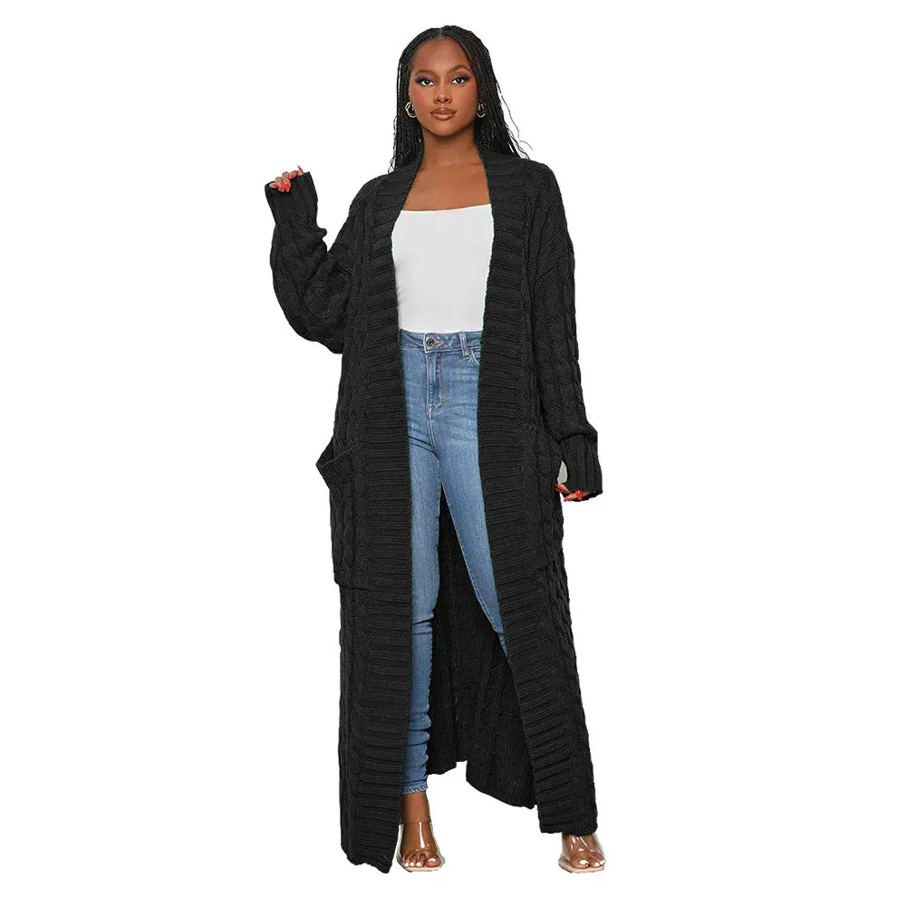 Trendy Knitted Cardigan Loose V-Neck Sweater Jacket