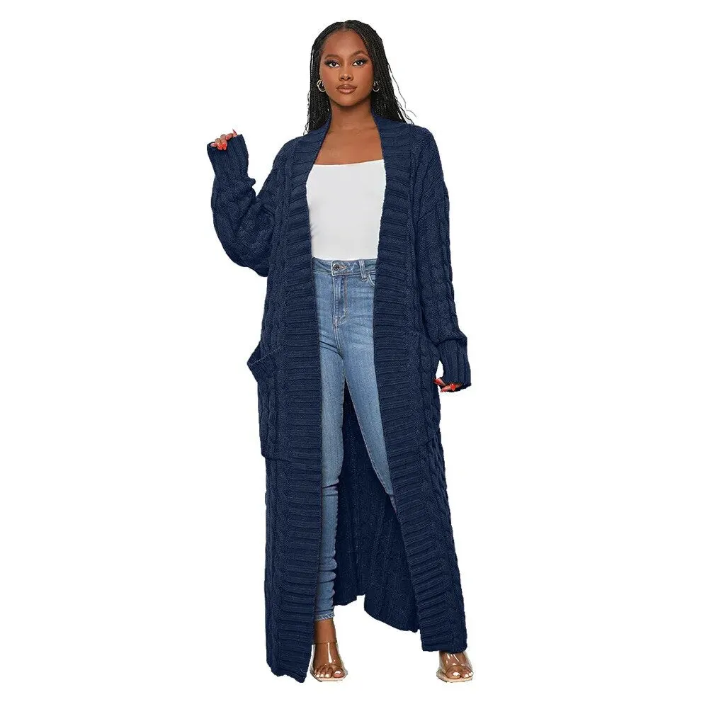 Trendy Knitted Cardigan Loose V-Neck Sweater Jacket