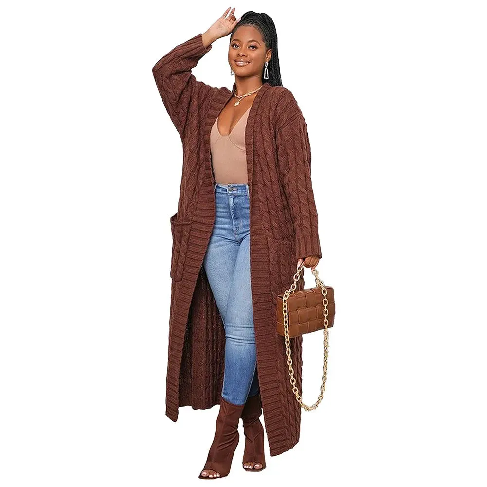 Trendy Knitted Cardigan Loose V-Neck Sweater Jacket