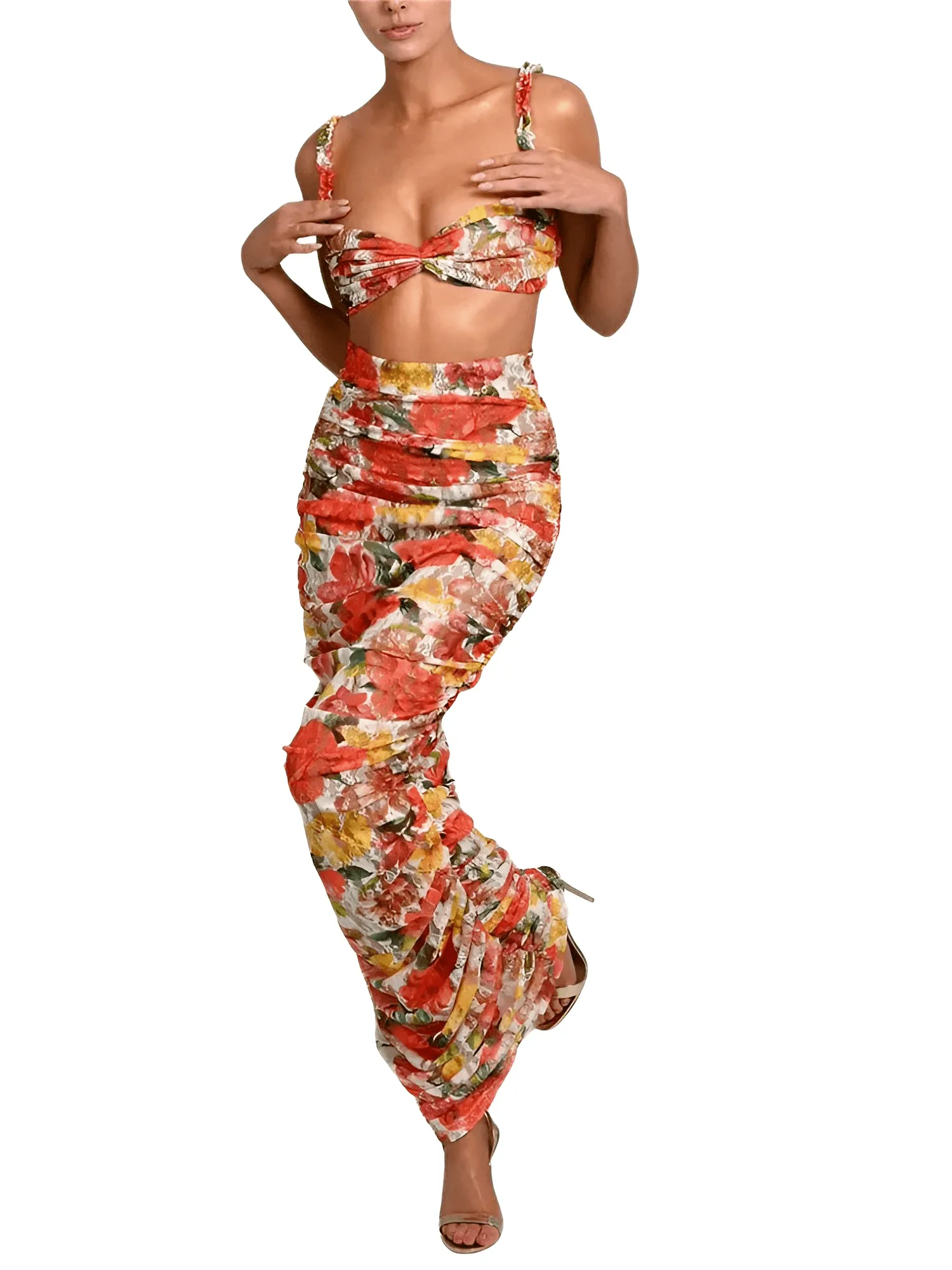 Women's Sleeveless Top & Skirt Sets Sexy Two-Piece Set High Quality Fashion