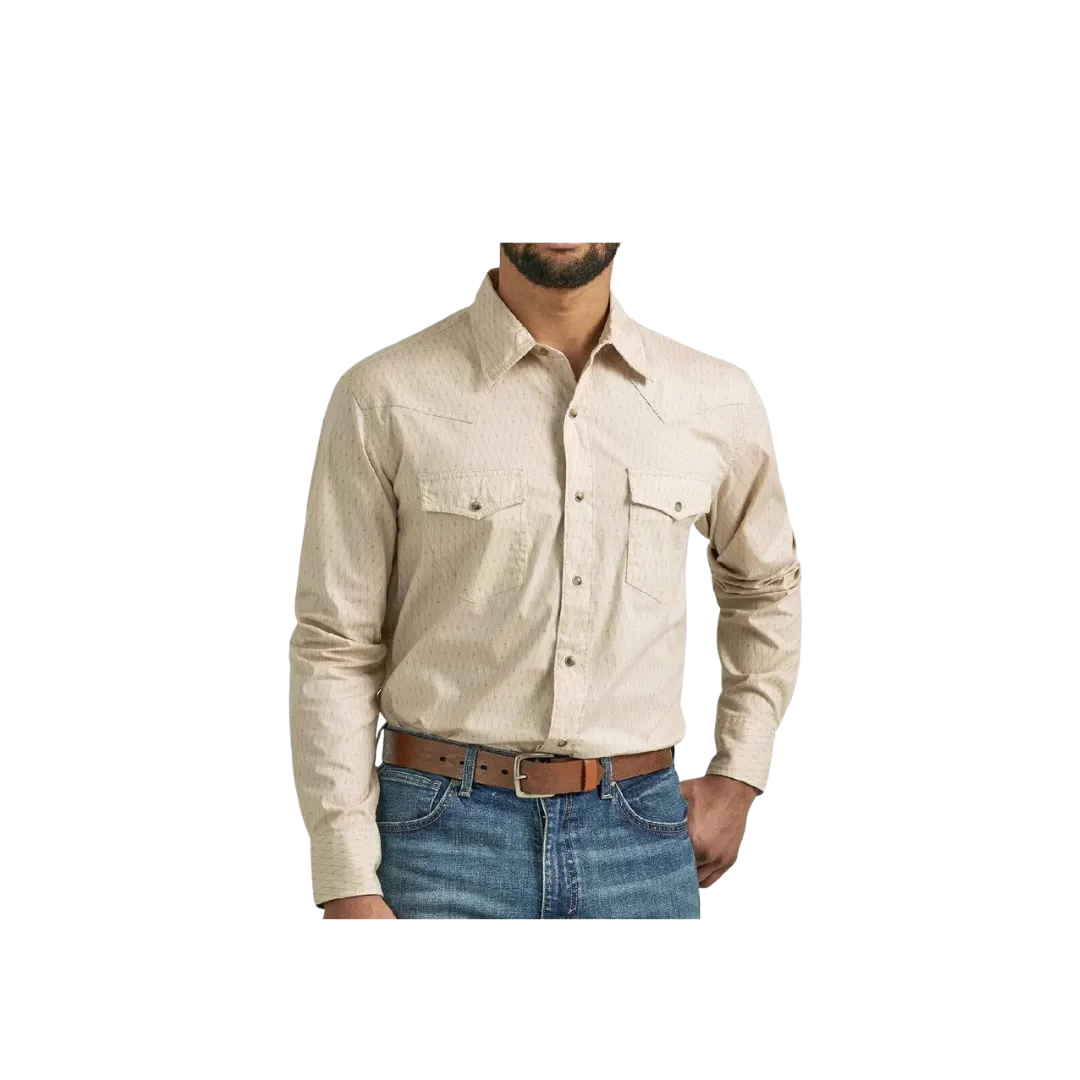 Wrangler Men's 20x Competition Classic Snap Sand Shirt