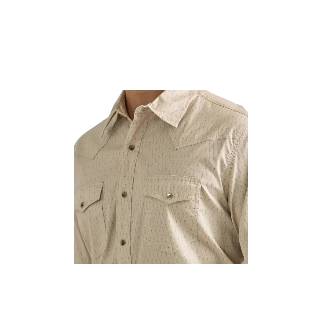 Wrangler Men's 20x Competition Classic Snap Sand Shirt