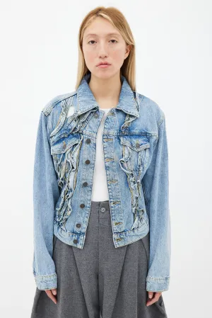 x Isko Light Blue Distressed Denim Jacket