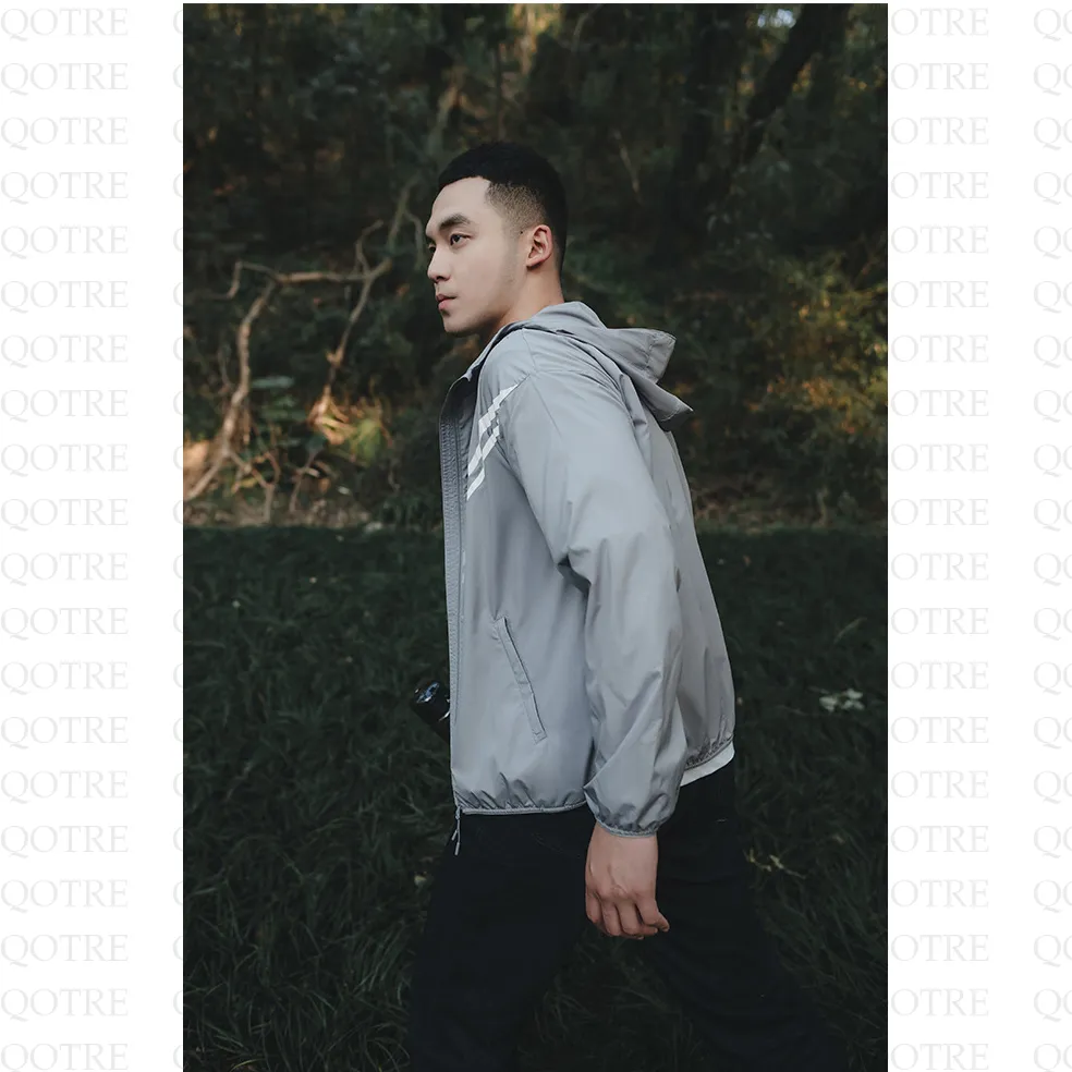 Zip-Up Hooded Light-Weight Windbreaker