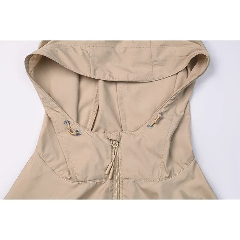 Zip-Up Hooded Light-Weight Windbreaker