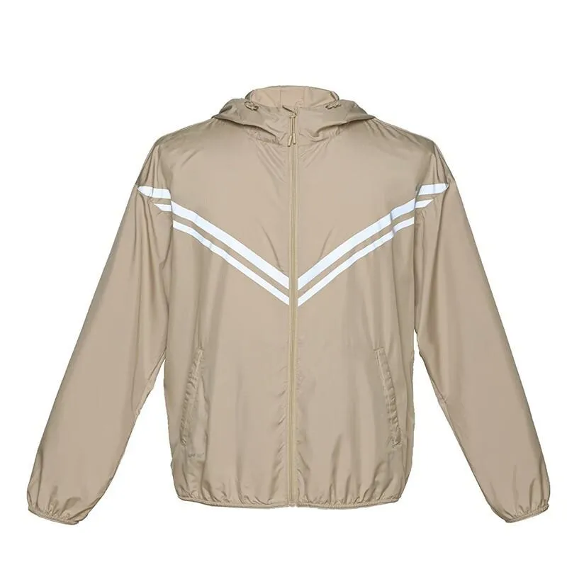 Zip-Up Hooded Light-Weight Windbreaker