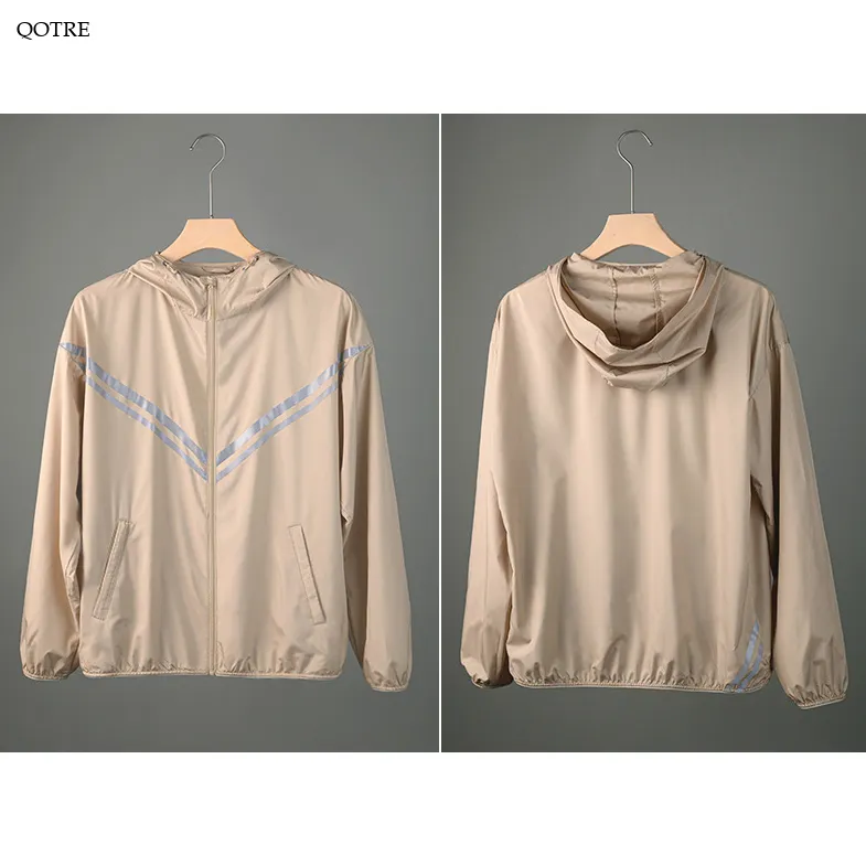 Zip-Up Hooded Light-Weight Windbreaker