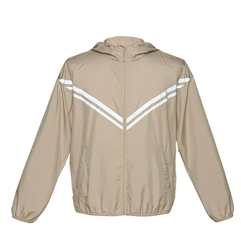 Zip-Up Hooded Light-Weight Windbreaker