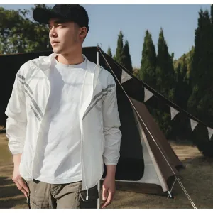 Zip-Up Hooded Light-Weight Windbreaker