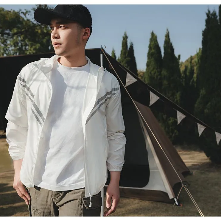 Zip-Up Hooded Light-Weight Windbreaker