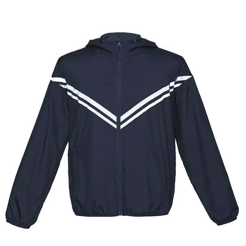 Zip-Up Hooded Light-Weight Windbreaker