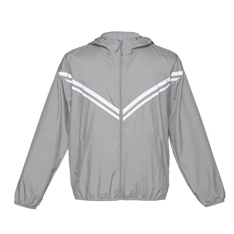 Zip-Up Hooded Light-Weight Windbreaker