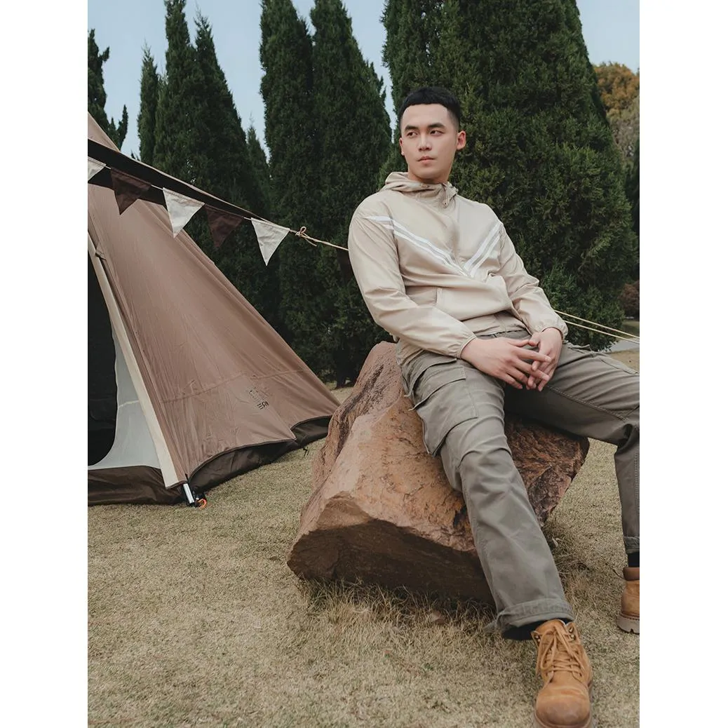 Zip-Up Hooded Light-Weight Windbreaker